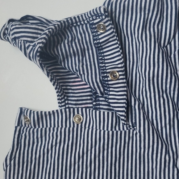 Striped Spring Flowers Dress Snap Onsie-18M - Picture 7 of 8